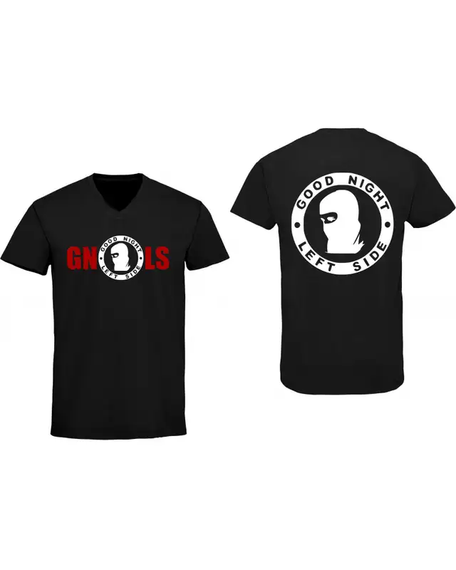 Herren V-Ausschnitt T-Shirt (Good night left side) Bild 3