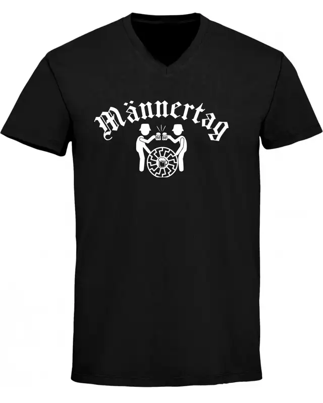 Herren V-Ausschnitt T-Shirt (Männertag)