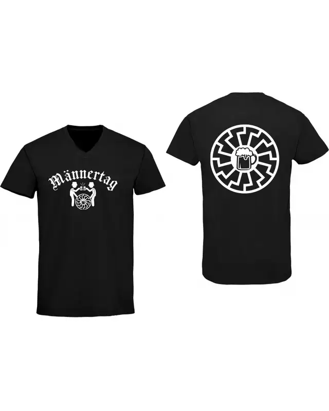 Herren V-Ausschnitt T-Shirt (Männertag) Bild 3