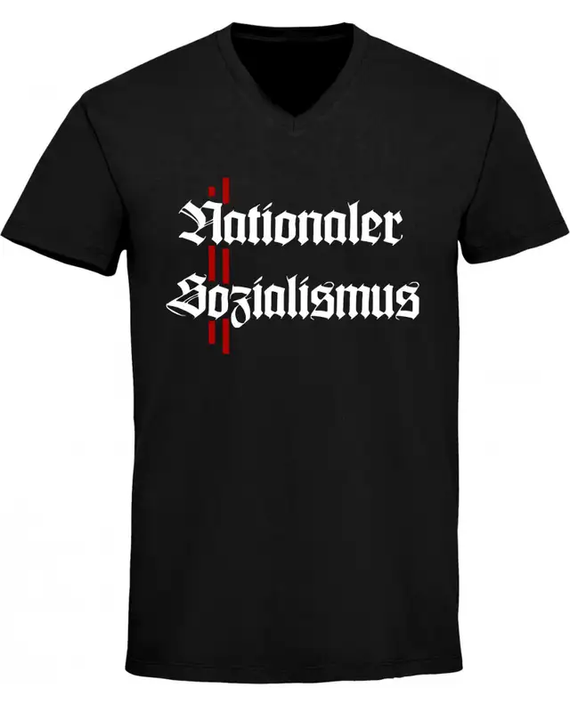 Herren V-Ausschnitt T-Shirt (Nationaler Sozialismus)