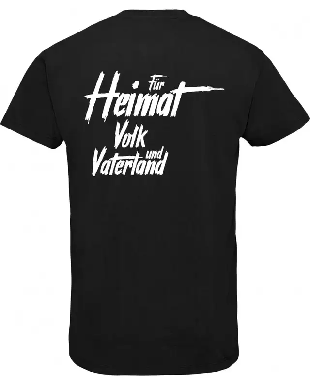 Herren V-Ausschnitt T-Shirt (Nationalist für Heimat, Volk und Vaterland) Bild 2
