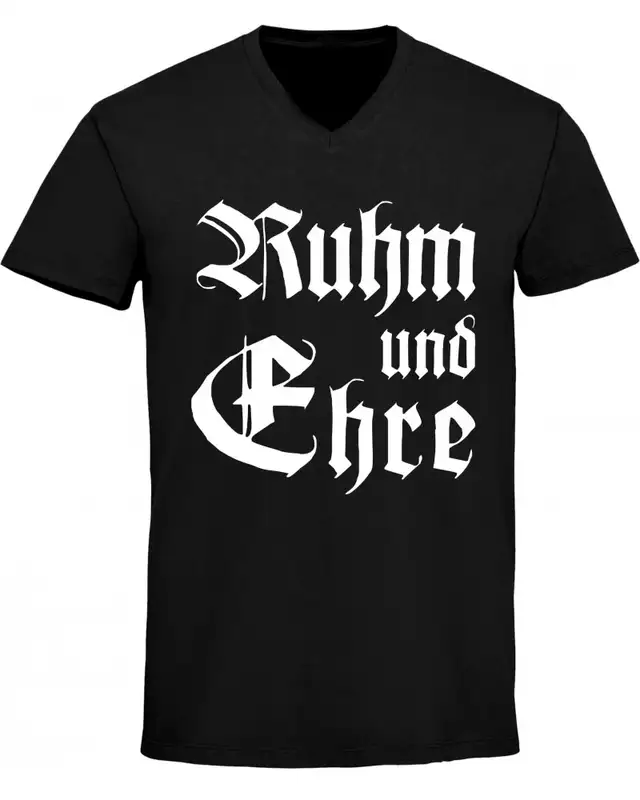 Herren V-Ausschnitt T-Shirt (Ruhm und Ehre)
