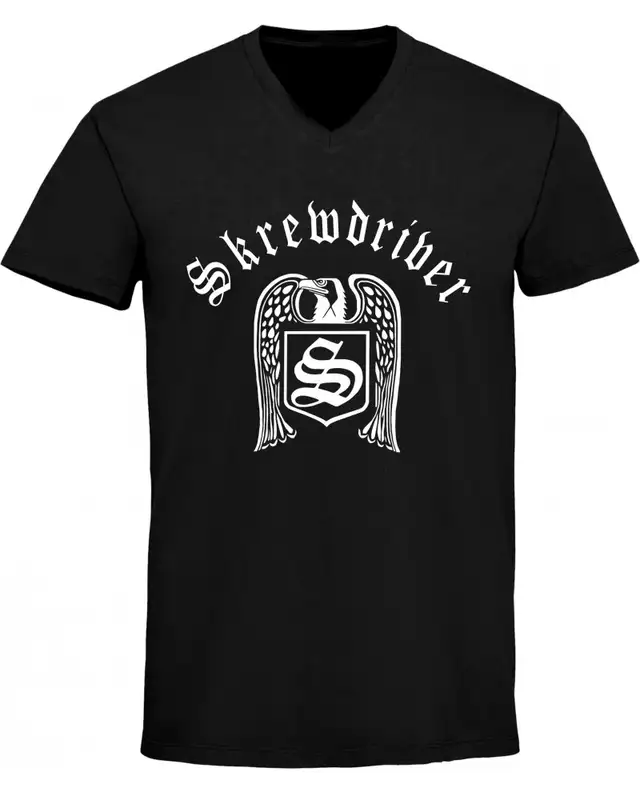 Herren V-Ausschnitt T-Shirt (Skrewdriver)