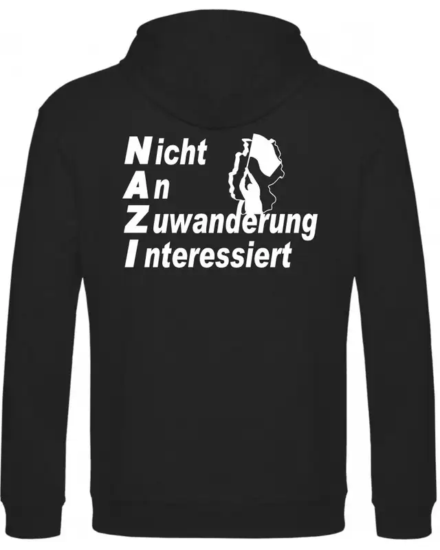 Kinder Kapuzen-Pullover (Nicht an Zuwanderung interessiert, Fahne) Bild 2