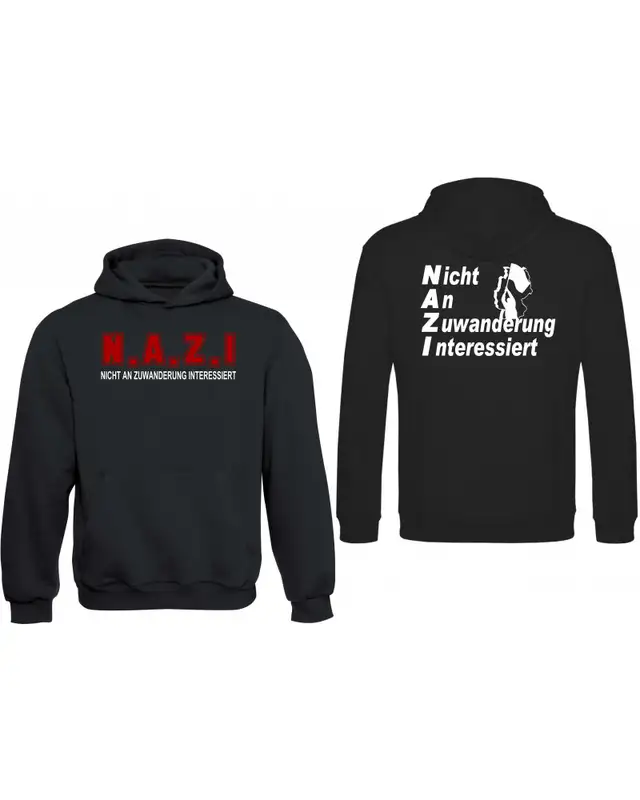 Kinder Kapuzen-Pullover (Nicht an Zuwanderung interessiert, Fahne) Bild 3