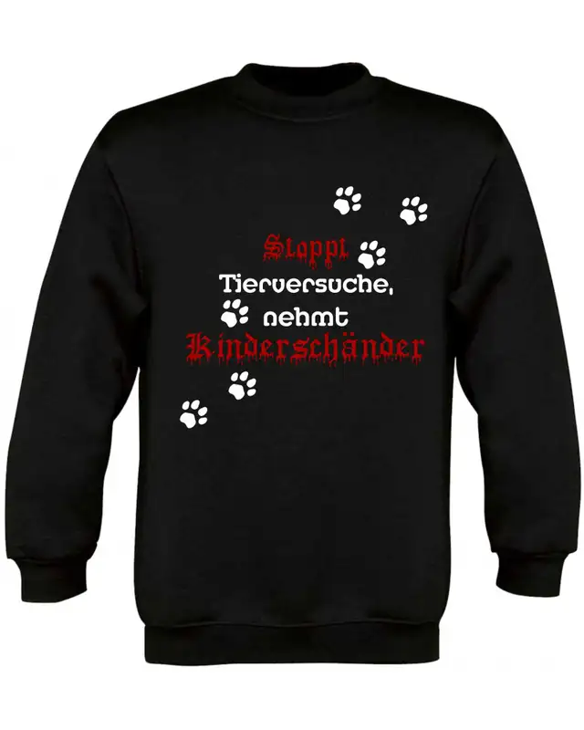 Kinder Pullover (Stoppt Tierversuche, nehmt Kinderschänder)