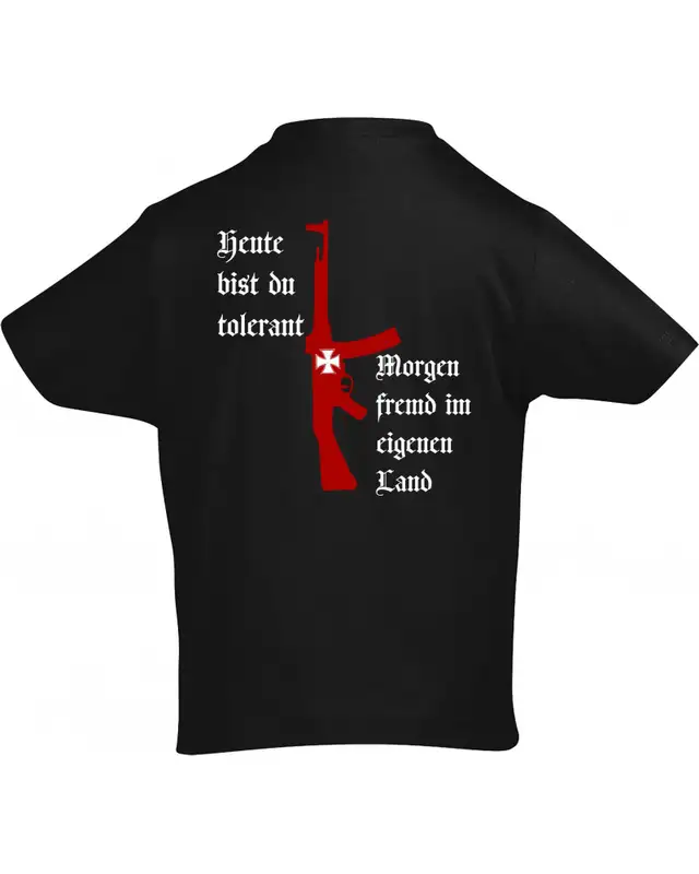 Kinder T-Shirt (Heute tolerant morgen fremd im eigenen Land) Bild 2
