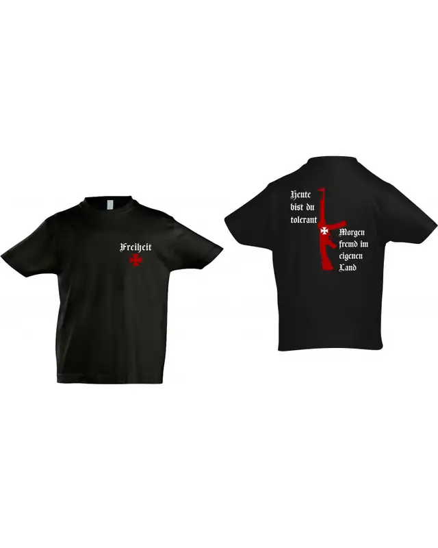 Kinder T-Shirt (Heute tolerant morgen fremd im eigenen Land) Bild 3