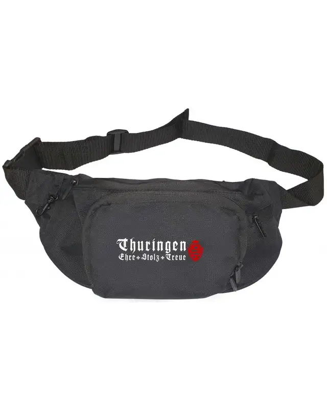 V1 Bestickte Gürteltasche (Thüringen, ehre stolz treue)