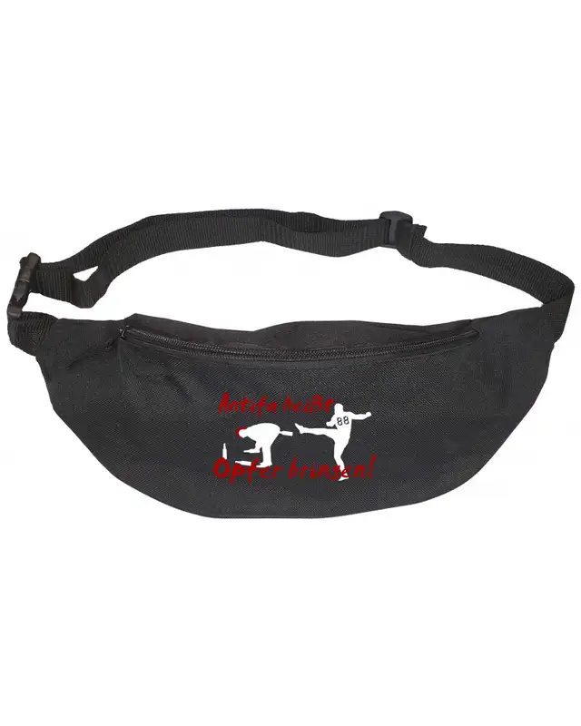 V2 Bestickte Gürteltasche (Antifa heißt Opfer bringen)